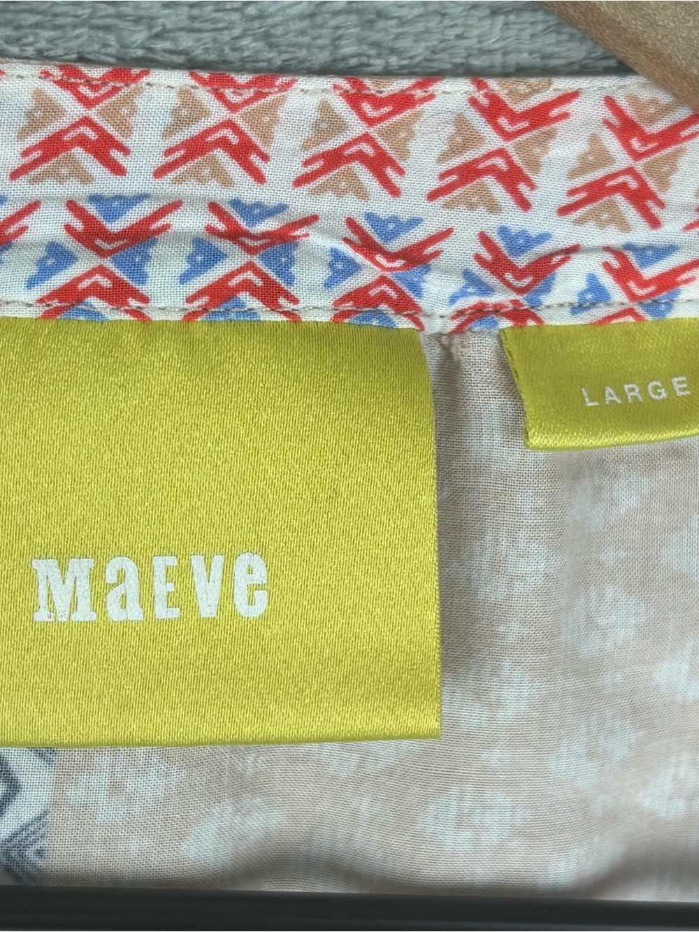Anthropologie Maeve Top Large Sunset District Southwest Aztec Print - Picture 3 of 10